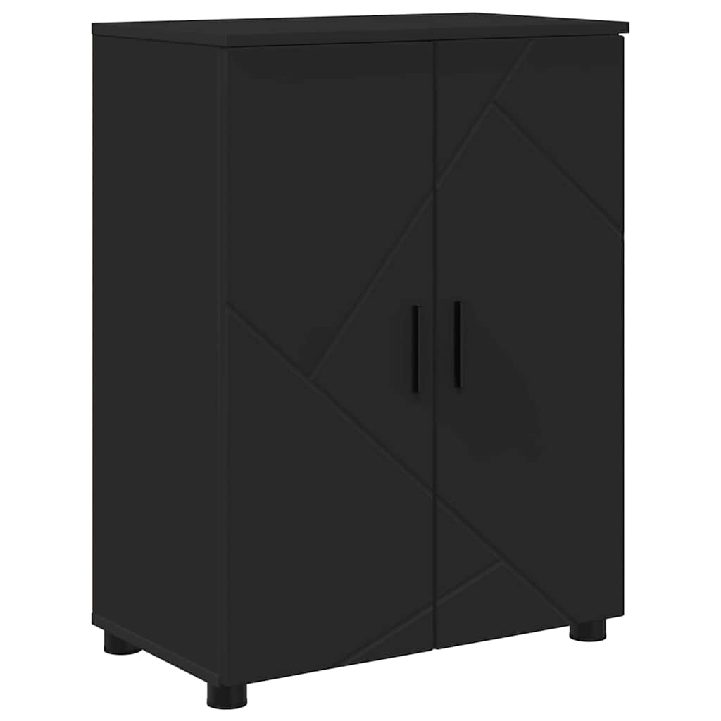 Bathroom Furniture Set with Drawer 4 pcs Black 30 x 35 x 192 cm